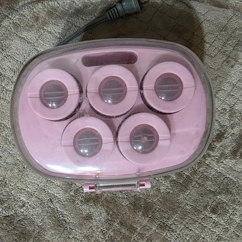 Vintage Jilbère de Paris‎ Pink Hair Roller Set- Special Breast Cancer Edition